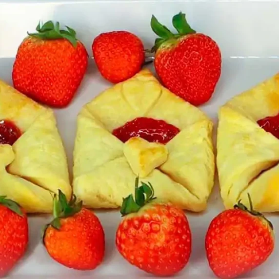 Strawberry Pastry Envelopes