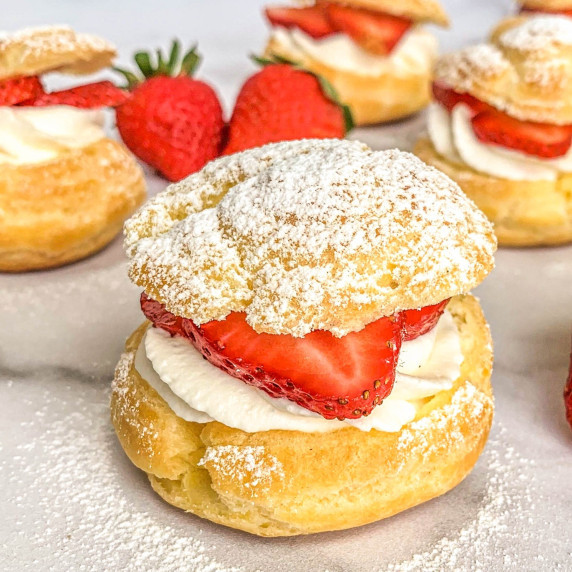 strawberry shortcake cream puffs