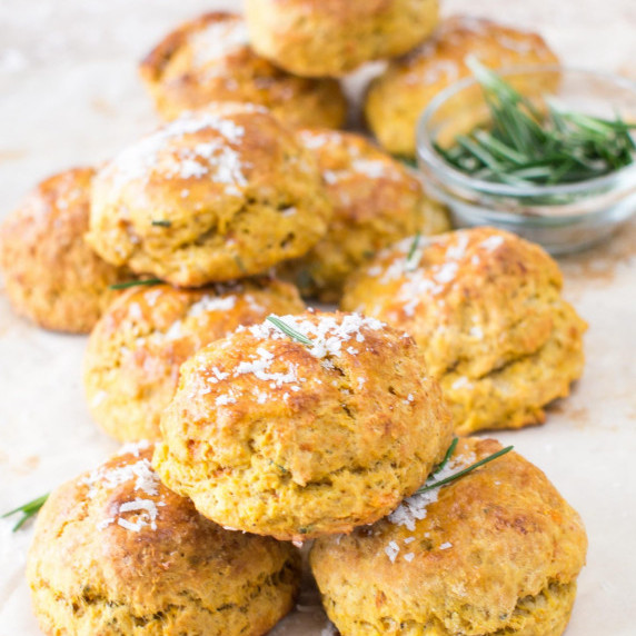 Sweet potato biscuits on board.