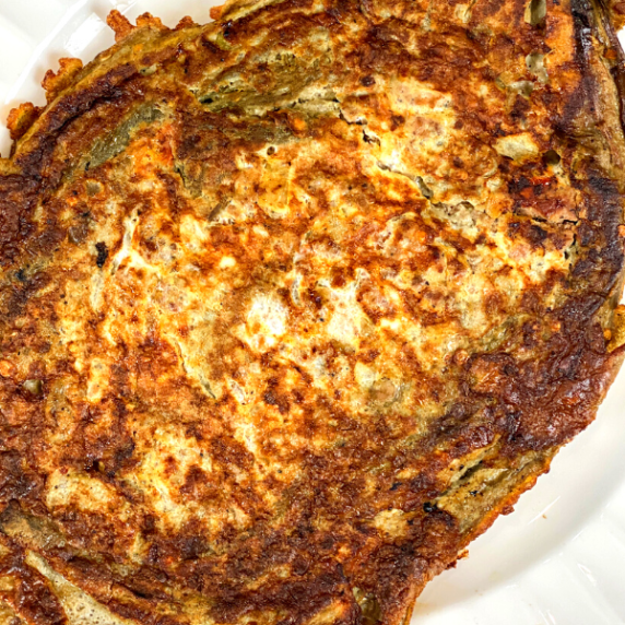 tortang talong recipe with giniling on plate