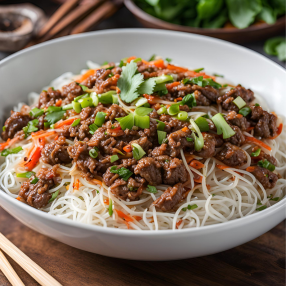 Ground Beef Vermicelli Bowl