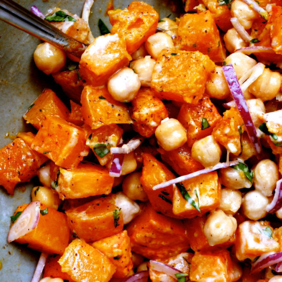 Warm Butternut Squash and Chickpea Salad